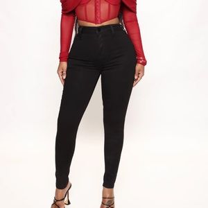 Black high rise jeans